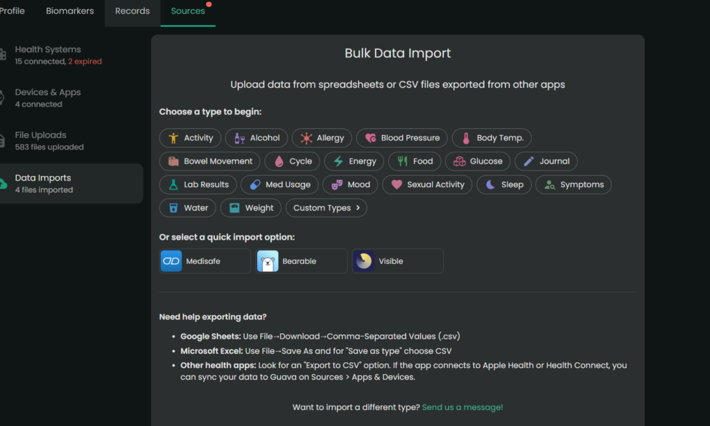 Bulk Data Import